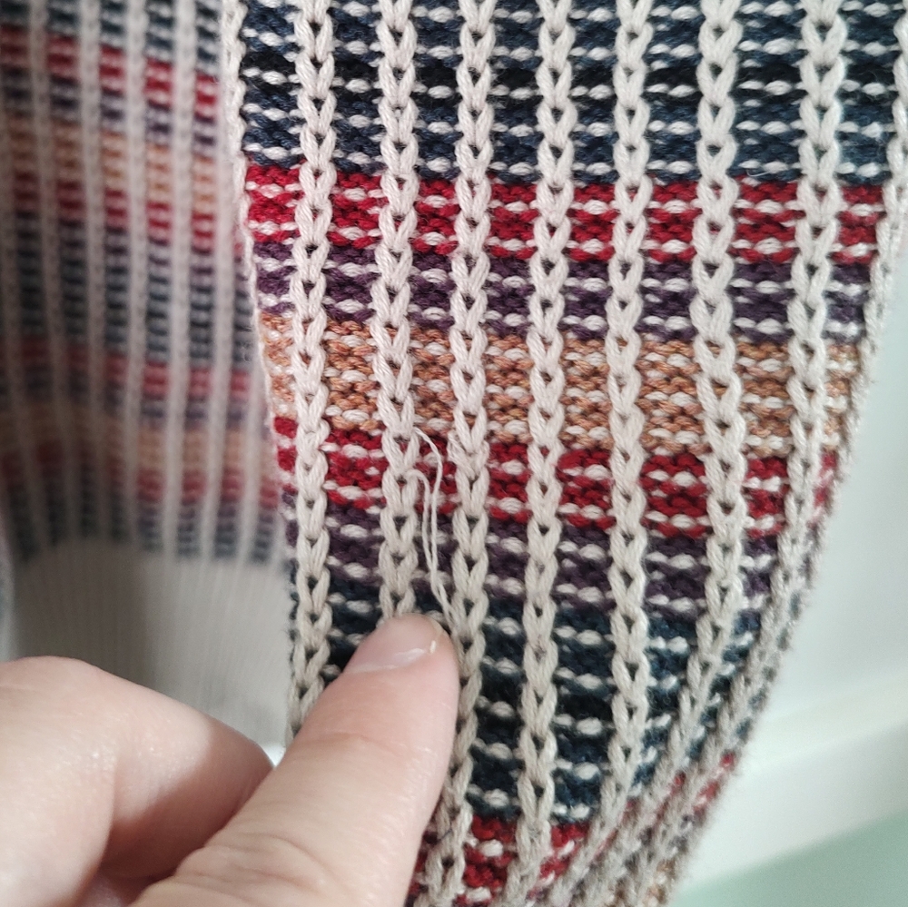 Multicolor V-Neck Sweater - Picture 9 of 11